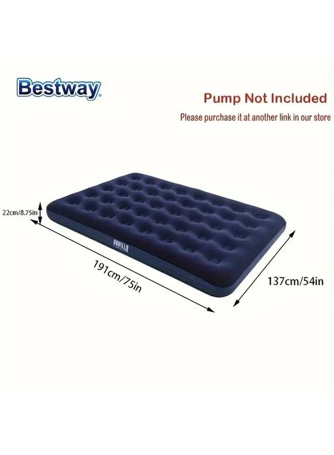 Bestway 75x54x8.75in فراش هوائي مخملي مقاوم للرطوبة للتخييم وضيوف المنزل - Image 3